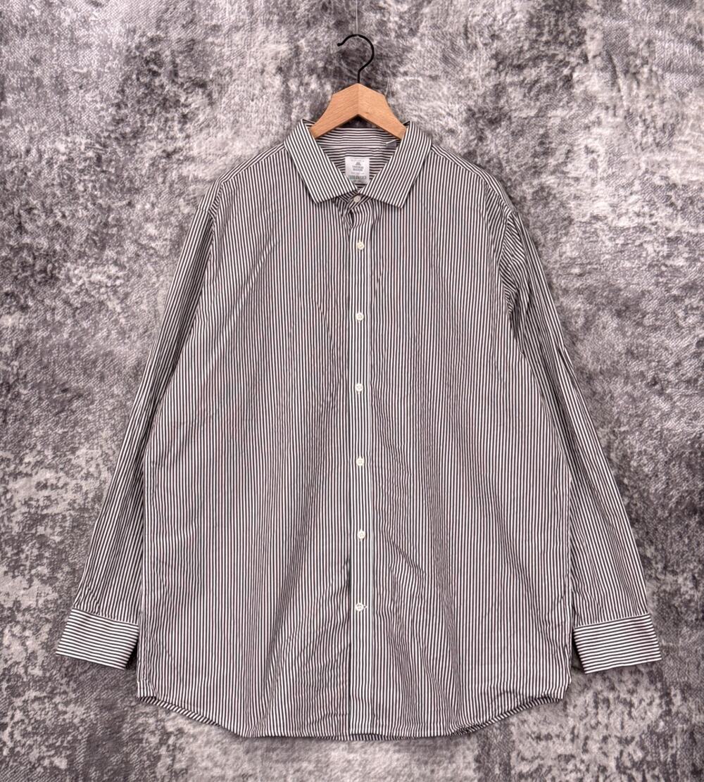 Todd Snyder x Thomas Mason Dress Shirt 18 Mens Striped Poplin